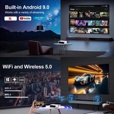Image de Projecteur Beamer - Projecteur Full HD avec une résolution de 1920x1080 et un design portable