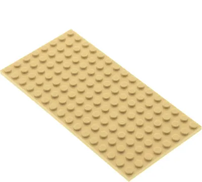 Produktbild von 1x Lego Bau Platte 8x16 beige tan beidseitig bebaubar 21104 21117 4609726 92438
