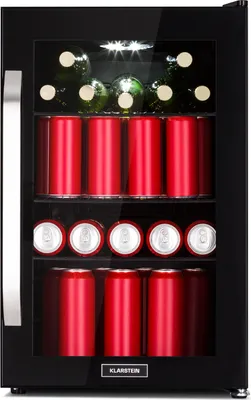 Obrázok produktu pre Klarstein Beersafe 70 Craft Beer Edition, chladnička, 70 l, 3 police, panoramatické sklenené dvere, nehrdzavejúca oceľ
