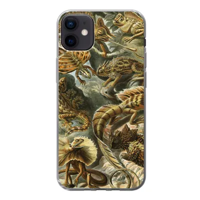 Produktbild von MuchoWow® Handyhülle Schutzhülle Hülle für iPhone 12 mini Lacertilia - Alte Meister - Kunst Silikon Softcase Handy Hülle - Bild