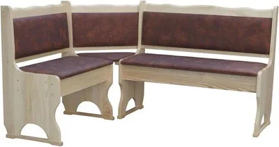 Productafbeelding van Hoekbank - Zitbank - Woonkamer Inrichting - Handgemaakt Grenenhout - 100 x 180 cm - Bruin