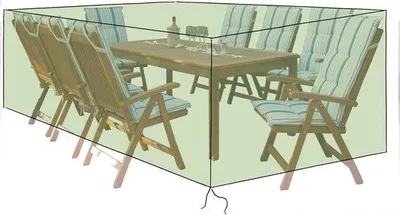 Image de Housse de protection pour meubles de jardin, résistante aux intempéries, verte, 250 x 210 x 90 cm
