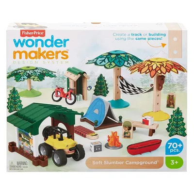 Produktbild von Mattel GFJ10 - Fisher Price - wonder makers - Spielset, Bausteine aus Holz, Campingplatz
