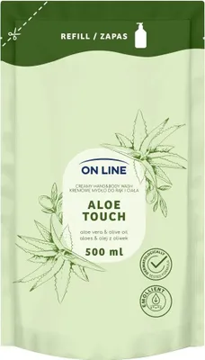 Image de On Line Savon liquide 2 en 1 Aloe Réserve 500 ml
