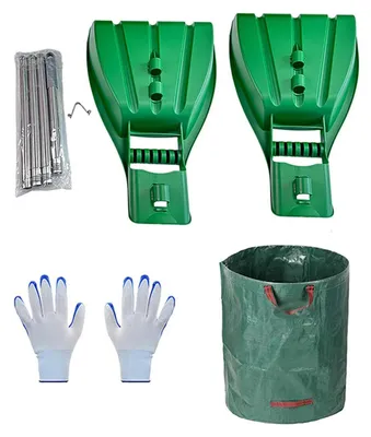 Produktbild von Gartenreiniger-Set mit Handschuhen und Rechen