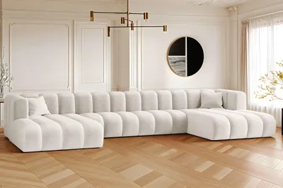 Produktbild von Kaiser Möbel Ecksofa, U-from, Sofa Grand U XL modular stoff Salvador Hellgrau