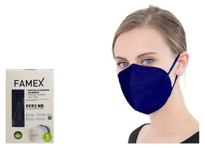 Image de Masque de protection FAMEX FFP2 10 pièces bleu