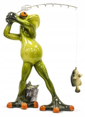 Produktbild von Art-Pol Dekorative Frosch Angler Figur 18x12x8