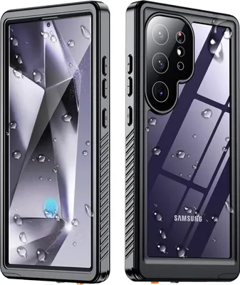 Produktbild von Wasserdicht Hülle für Samsung Galaxy S24 Ultra Staubdicht Schneefest IP68 360 Grad Komplett Schutzhülle mit eingebautem Displayschutzfolie Schwarz