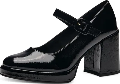 Produktbild von MARCO TOZZI Damen Pumps Mary Jane Riemen Plateau Blockabsatz 2-24405-41, Größe:38 EU, Farbe:Schwarz