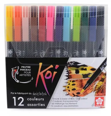 Produktbild von Talens XBR12A, 12 Stück(e), Mehrfarbig, Pinselspitze, Mehrfarbig, Tinte auf Wasserbasis, Unisex