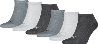 Produktbild von 6 Paar Uni Puma Sneaker Füßlinge kurze Socken in Anthrazit Melange Größe 39-42