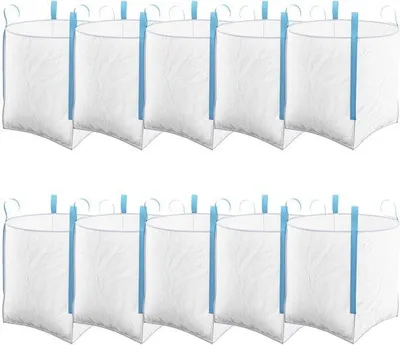 Productafbeelding van Type 1: Bouwvakkerstouw, 85 cm x 85 cm x 85 cm, grote zak, robuust, wit, 10 stuks