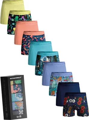 Produktbild von Muchachomalo Herren Boxershorts – 10er Pack – Baumwolle Stretch – Bequeme Unterwäsche – Größe M - U-REMIX1010-21