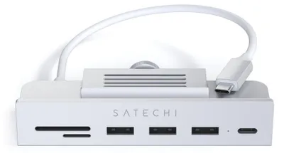 Produktbild von Satechi Aluminum USB-C Clamp Hub Pro für Apple iMac (6 in 1), Silber