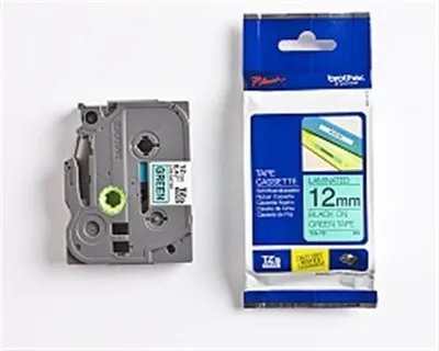Produktbild von Brother® TZE731 TZe-731 Schriftbandkassette - laminiert, 12 mm x 8 m, schwarz auf grün
