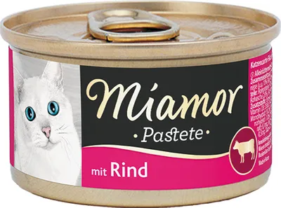 Produktbild von Miamor Pastete Rind, Adult, jede Rasse, Rind, 85 g, Getreidefrei, Ohne Soja