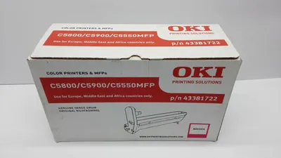 Produktbild von OKI 43381722, Original, C5800, C5900, C5550MFP, 20000 Seiten, Laserdrucken, Magenta, Schwarz