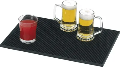 Produktbild von PADERNO  Abtropfmatte Gummi, schwarz, Länge: 450 mm, Breite: 300 mm