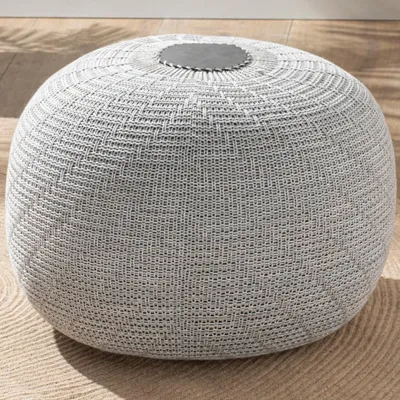 Produktbild von ENGLISH HOME Pouf Hocker, Sitzpouf, Sitzhocker, Sitzpuff, Fußhocker, Strick Puff Hocker für Wohnzimmer, Schlafzimmer, Strickhocker Pouf, 37x50cm