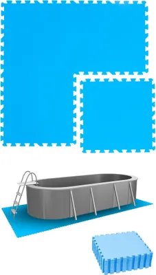 Immagine prodotto di Tappetino per piscina da 3,8 m² - 16 tappetini in EVA 50x50 - Set di tappetini per piscina