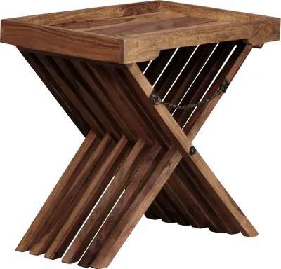 Produktbild von Beistelltisch Massivholz Sheesham Design Klapptisch