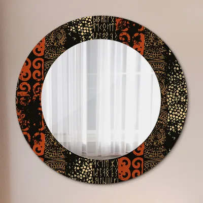 Produktbild von Ø50cm Modern Spiegel - Wandspiegel Wandmontage- Schlafzimmer - grunge abstrakt muster