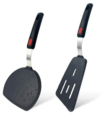 Silikonspatel 2er-Pack, hitzebeständig bis 300 °C, Pfannenwender