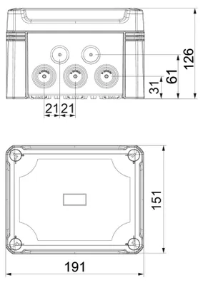 Zdjęcie produktu dla Obo Bettermann 2005308, 191 mm, 151 mm, 126 mm