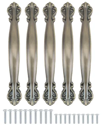 Immagine prodotto di 10 maniglie vintage per mobili - stile antico ad arco - 14,5 cm
