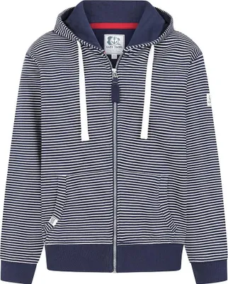 Image de Lazy Jacks - Sweat à capuche avec fermeture éclair sur toute la longueur pour homme LJ253 (L) (Bleu marine)