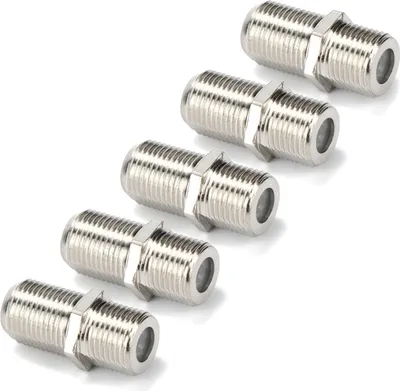 Produktbild von com-four® 5x F-Verbinder - Antennen Adapter für F-Stecker - für Koaxial Antennenkabel