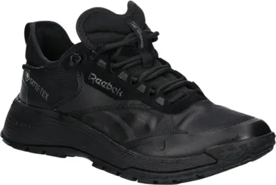 A studio shot of a black Reebok Dmx Trail Gtx sneaker.