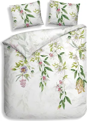 Produktbild von Heckettlane Bettbezug Baumwoll-Satin Anula - 135x200 cm + 1 Kissenbezug 80x80 cm in der Farbe Off white