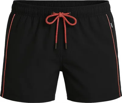 Image de Short de bain Blackspade pour homme, coupe moyenne, jambe courte - Noir - Taille L