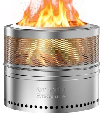 Image de Brasero portable en acier inoxydable, sans fumée, diamètre 50 cm