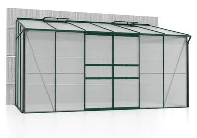 Produktbild von Vitavia Anlehn-Gewächshaus "Osiris 7800" smaragd 7,8 m² 4 mm HKP