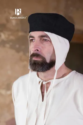 Immagine prodotto di Cappello medievale Hugo nero S = 57 cm di circonferenza testa