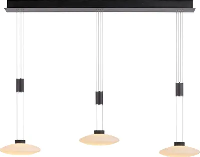 Produktbild von LED Hängelampe, dimmbar, höhenverstellbar, schwarz, H 200 cm