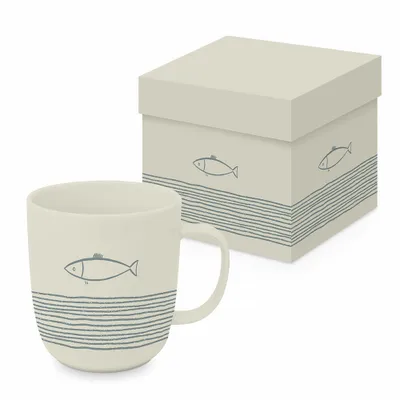 Obrázok produktu pre Hrnček PPD Pure Fish off white Matte, v darčekovej krabičke, hrnček, hrnček na kávu, šálka, New Bone China, 400 ml, 161402317