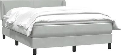 Immagine prodotto di vidaXL Letto a molle con materasso grigio chiaro 160x220 cm in velluto