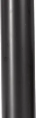 A close-up, vertical shot of a dark gray metal pipe.