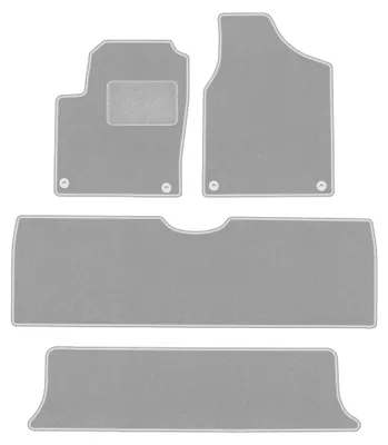 Produktbild von Velours-Fußmatten für Volkswagen Sharan I 1995-2010 (Minivan) – 4-tlg, Grau, passgenau – Wielganizator OSLO – Ausführung W0026