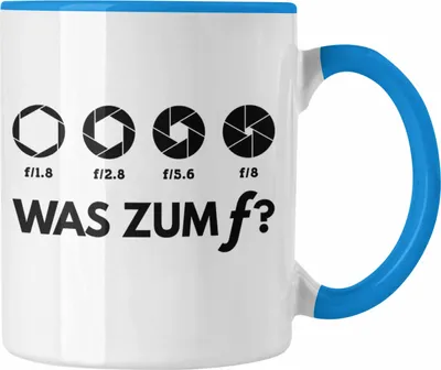 Produktbild von Trendation - Fotografie Geschenk Tasse lustig Fotograf Zubehör Fotograph Geschenkidee Lustige Geschenk Kaffeetasse Witzig (Blau)