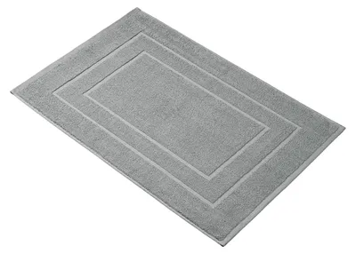 Produktbild von Badvorleger | 60 x 90 cm extra groß | 100% Baumwolle | Duschvorleger Duschmatte Badematte | Farbe: Grau