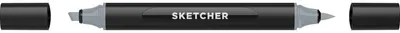 Produktbild von Molotow Twinmarker Sketcher brush+chisel CG525 kaltgrau 4