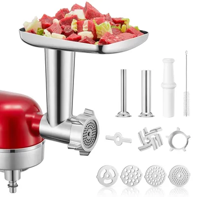 Fleischwolf-Aufsatz für KitchenAid, 15-tlg. Edelstahl-Zubehör