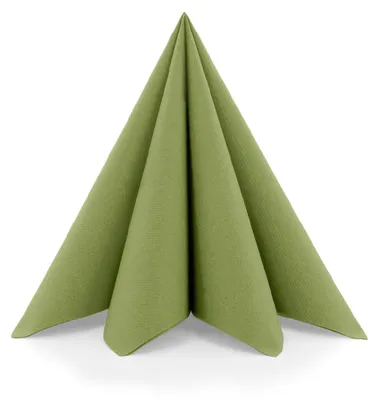 Produktbild von MANK Serviette in Oliv aus Linclass® Airlaid 33 x 33 cm, 50 Stück