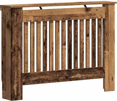 Image de vidaXL Cache-radiateur vieux bois 112 x 19 x 81,5 cm Bois composite