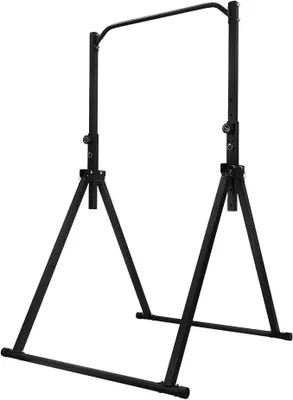 Productafbeelding van Opklapbare pull-up stang, vrijstaand, inklapbare power tower, dip station, pull-up stang, power rack met driehoekige constructie, draagvermogen 200 kg, verstelbare hoogte 1,75-2,3 meter